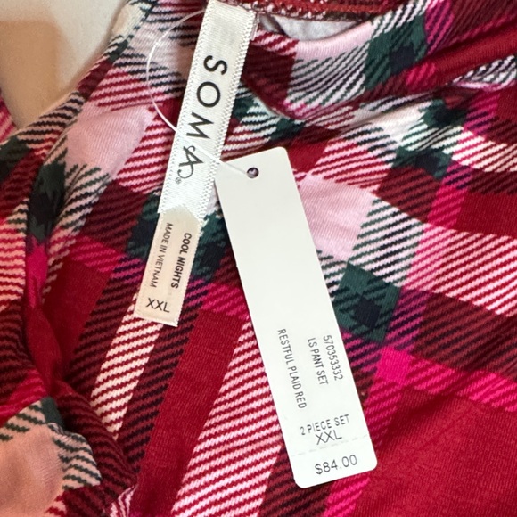 Soma Red Plaid Pajama Set - Picture 2 of 7